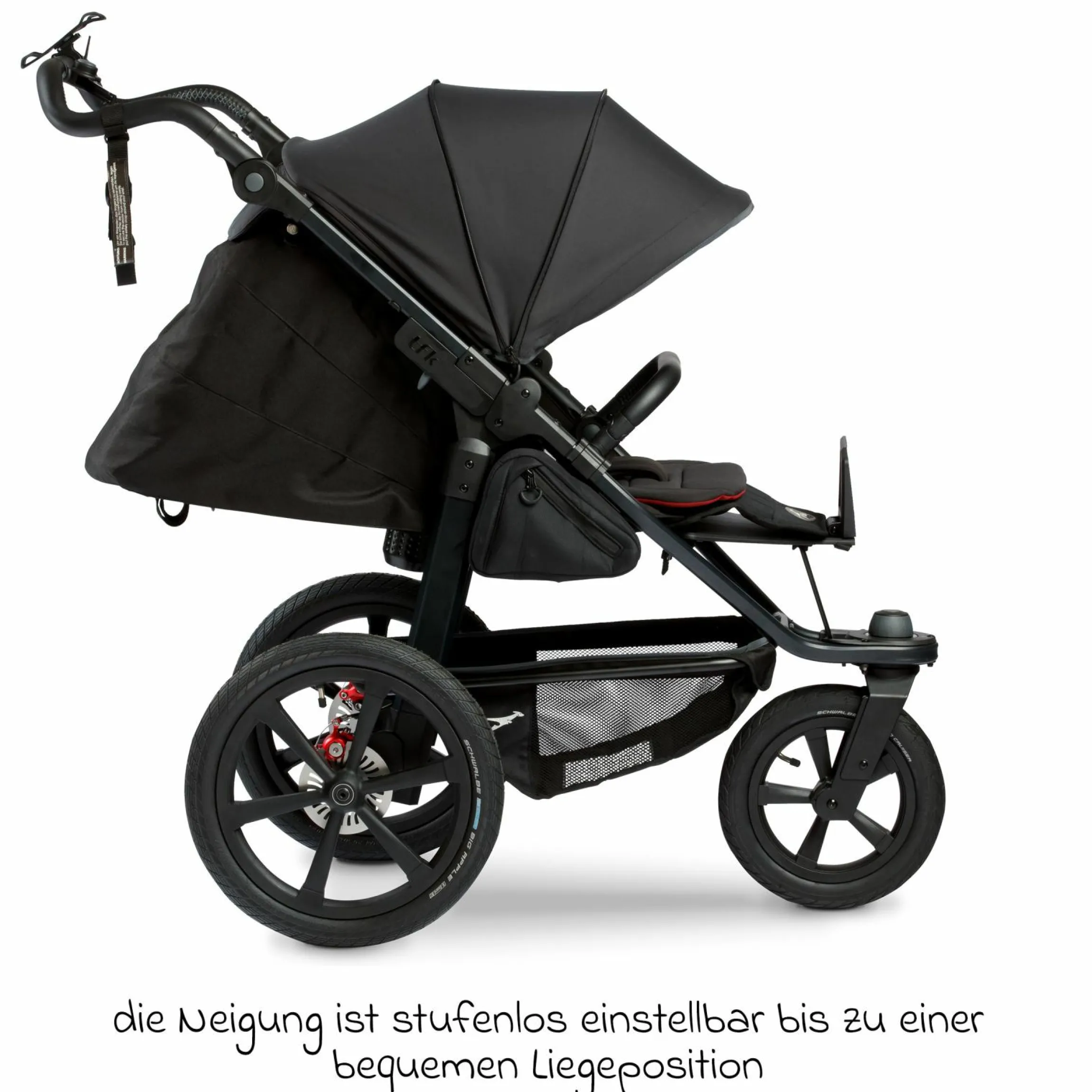 Buggy & Sportkinderwagen Pro mit Luftreifen inkl. Sportsitz bis 34 kg inkl. Handyhalter, Getränkeflasche, Schnullertasche, Buggybuch & XXL Zubehörpaket - Anthrazit - Kollektion 2024