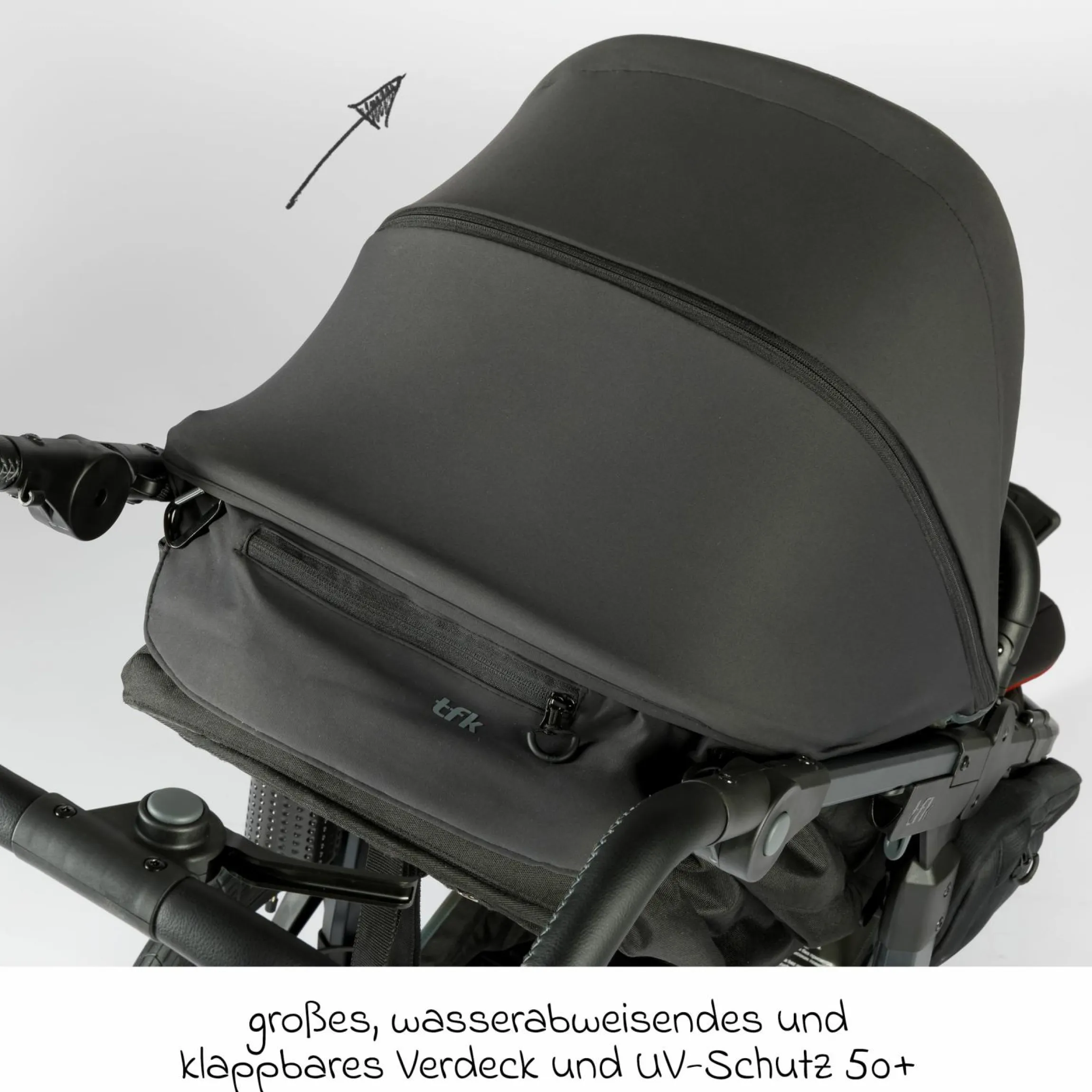 Buggy & Sportkinderwagen Pro mit Luftreifen inkl. Sportsitz bis 34 kg inkl. Handyhalter, Getränkeflasche, Schnullertasche, Buggybuch & XXL Zubehörpaket - Anthrazit - Kollektion 2024