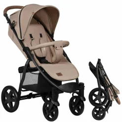 Buggy & Sportwagen Annet Plus bis 22 kg mit Liegefunktion Beindecke, Insektenschutz & Getränkehalter - Beige Sand