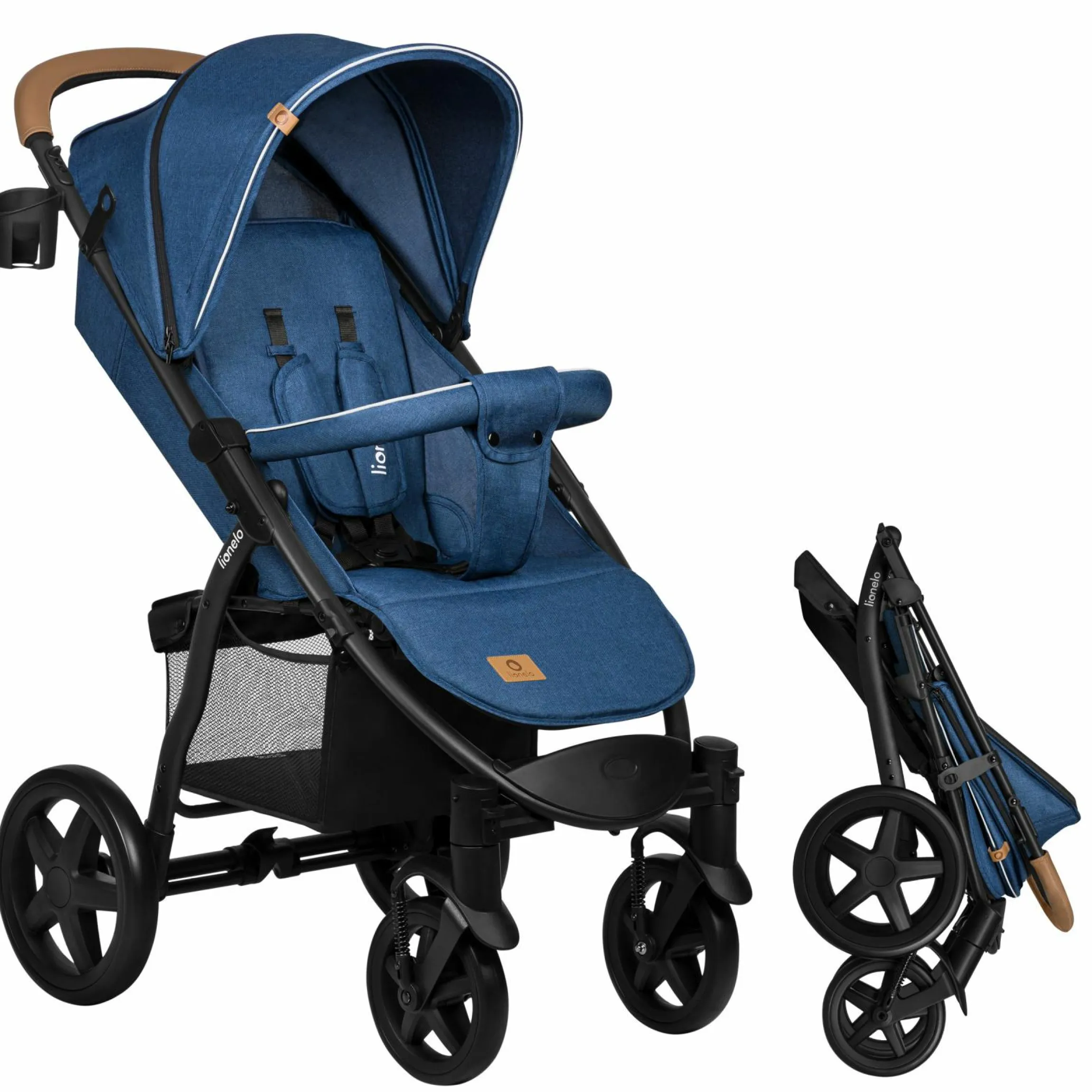Buggy & Sportwagen Annet Plus bis 22 kg mit Liegefunktion Beindecke, Insektenschutz & Getränkehalter - Blue Denim