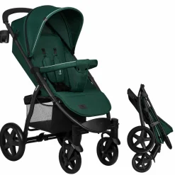 Buggy & Sportwagen Annet Plus bis 22 kg mit Liegefunktion Beindecke, Insektenschutz & Getränkehalter - Green Forest