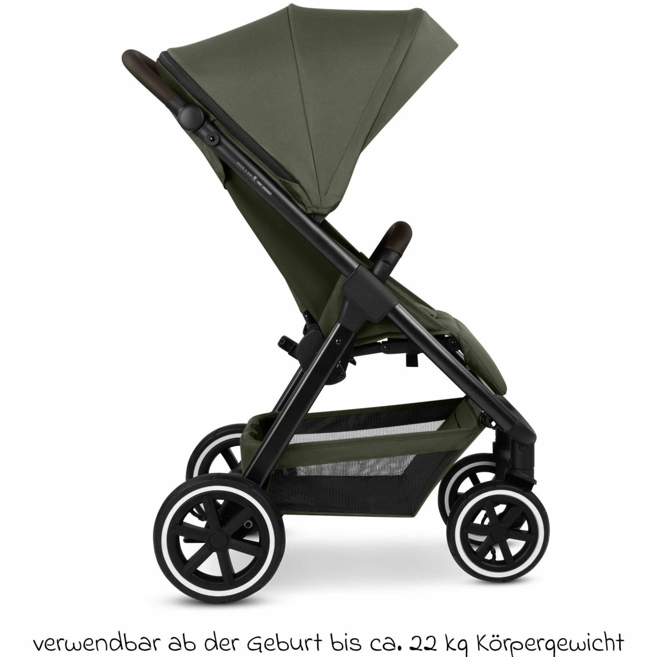 Buggy & Sportwagen Avus 2 Air mit Lufträdern, Einhand-Faltung und höhenverstellbarem Schieber - Pure - Avocado - Kollektion 2025