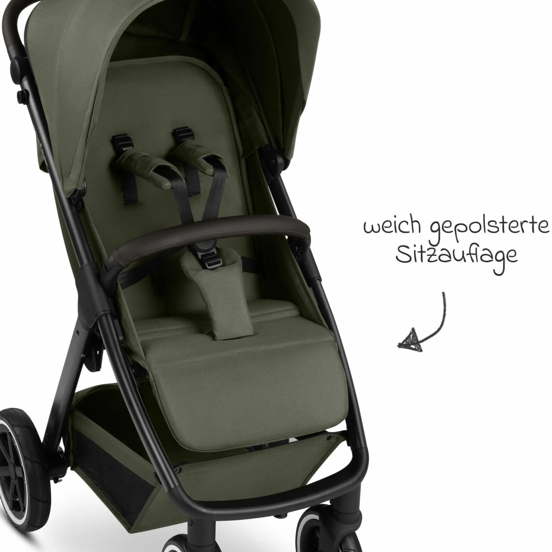 Buggy & Sportwagen Avus 2 Air mit Lufträdern, Einhand-Faltung und höhenverstellbarem Schieber - Pure - Avocado - Kollektion 2025