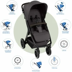 Buggy & Sportwagen Avus 2 Air mit Lufträdern, Einhand-Faltung und höhenverstellbarem Schieber - Falcon - Kollektion 2025