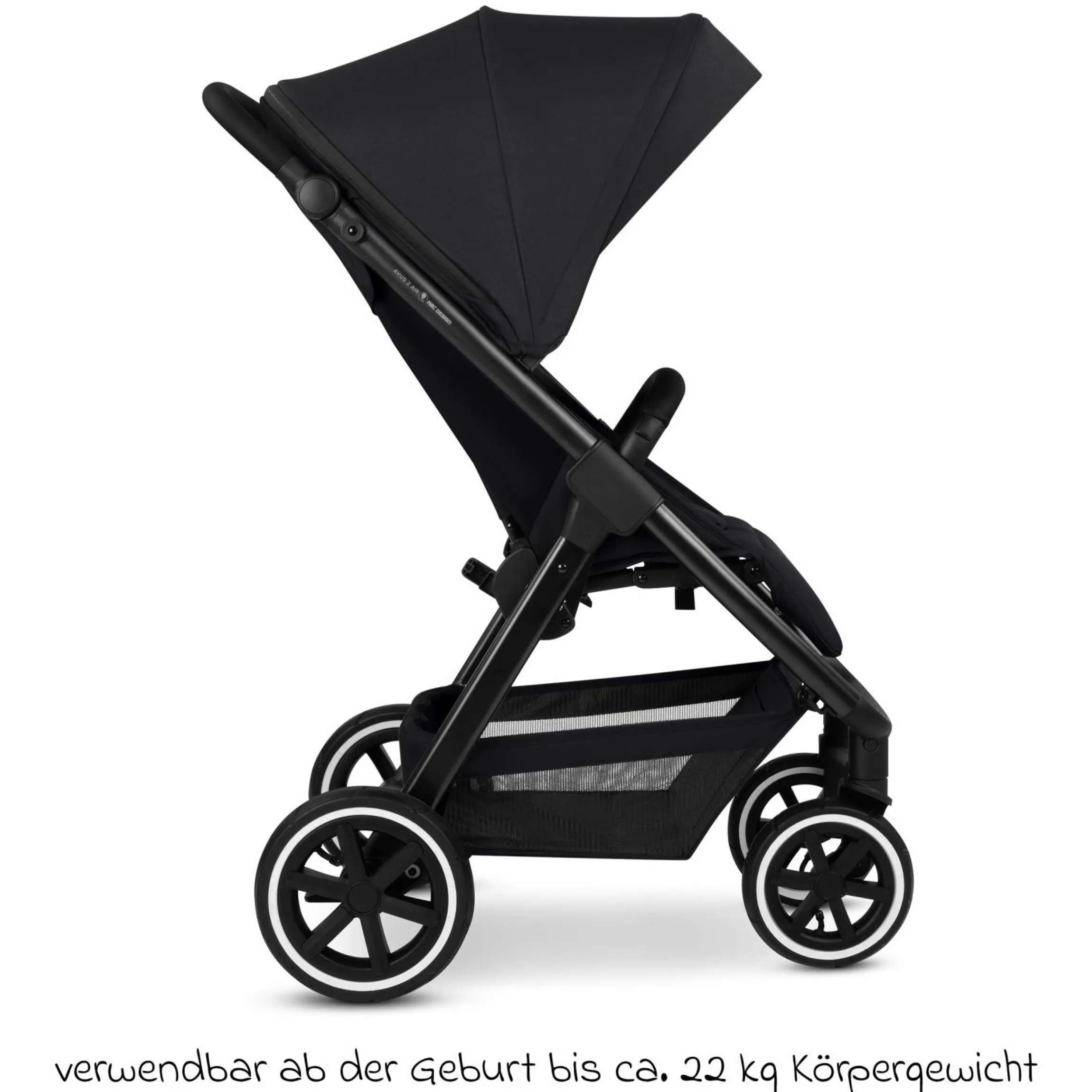 Buggy & Sportwagen Avus 2 Air mit Lufträdern, Einhand-Faltung und höhenverstellbarem Schieber - Pure - Coal - Kollektion 2025