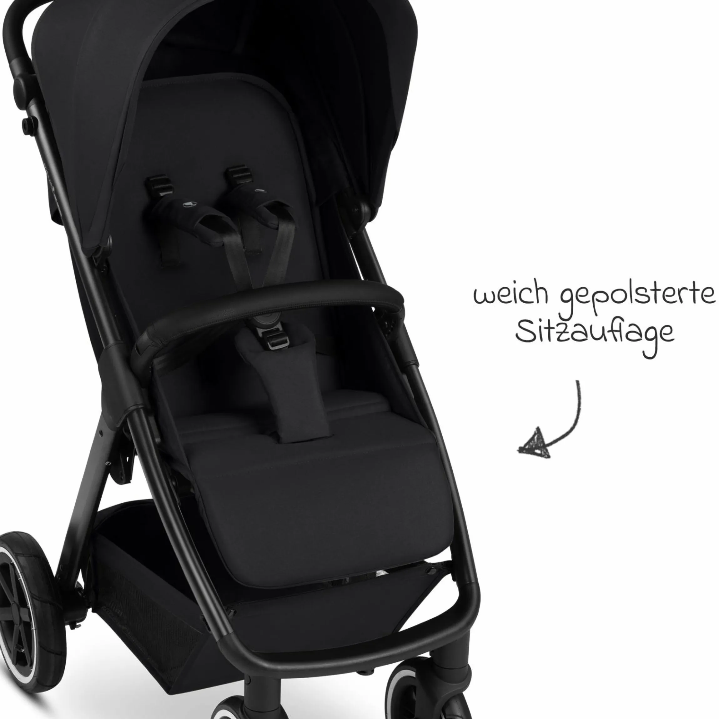 Buggy & Sportwagen Avus 2 Air mit Lufträdern, Einhand-Faltung und höhenverstellbarem Schieber - Pure - Coal - Kollektion 2025