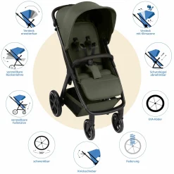 Buggy & Sportwagen Avus 2 mit Einhand-Faltung und höhenverstellbarem Schieber - Pure - Avocado - Kollektion 2025