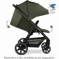 Buggy & Sportwagen Avus 2 mit Einhand-Faltung und höhenverstellbarem Schieber - Pure - Avocado - Kollektion 2025