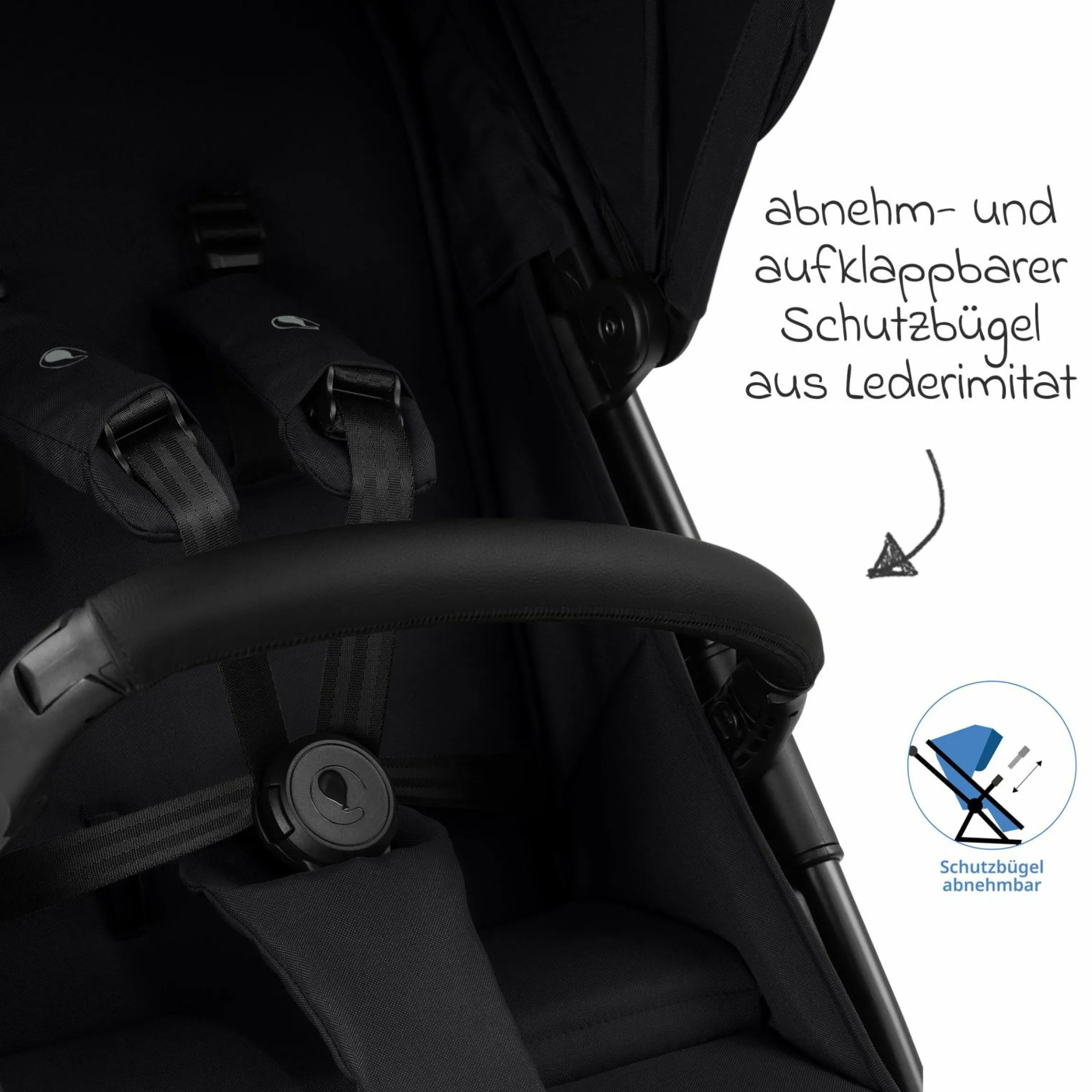 Buggy & Sportwagen Avus 2 mit Einhand-Faltung und höhenverstellbarem Schieber - Pure - Coal