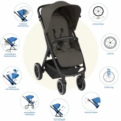 Buggy & Sportwagen Avus Air mit Lufträdern - Einhand-Faltung und höhenverstellbarem Schieber (bis 25 kg belastbar) - Cloud - Kollektion 2024