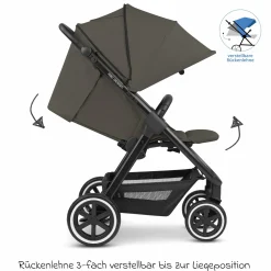 Buggy & Sportwagen Avus Air mit Lufträdern - Einhand-Faltung und höhenverstellbarem Schieber (bis 25 kg belastbar) - Cloud - Kollektion 2024