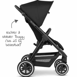 Buggy & Sportwagen Avus Air mit Lufträder - Einhand-Faltung und höhenverstellbarem Schieber (bis 25 kg belastbar) inkl. Getränkehalter & Regenschutz - Ink - Kollektion 2024