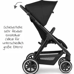 Buggy & Sportwagen Avus Air mit Lufträder - Einhand-Faltung und höhenverstellbarem Schieber (bis 25 kg belastbar) inkl. Getränkehalter & Regenschutz - Ink - Kollektion 2024