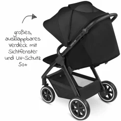 Buggy & Sportwagen Avus Air mit Lufträder - Einhand-Faltung und höhenverstellbarem Schieber (bis 25 kg belastbar) inkl. Getränkehalter & Regenschutz - Ink - Kollektion 2024
