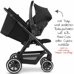 Buggy & Sportwagen Avus Air mit Lufträder - Einhand-Faltung und höhenverstellbarem Schieber (bis 25 kg belastbar) inkl. Getränkehalter & Regenschutz - Ink - Kollektion 2024