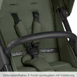 Buggy & Sportwagen Avus Air inkl. Reboarder Pearl Pro 2 - mit Lufträdern, Einhand-Faltung und höhenverstellbarem Schieber (bis 25 kg belastbar) - Olive