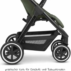 Buggy & Sportwagen Avus Air mit Lufträdern - Einhand-Faltung und höhenverstellbarem Schieber (bis 25 kg belastbar) - Olive - Kollektion 2024