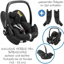 Buggy & Sportwagen Avus inkl. Autositz Pebble Pro mit Einhand-Faltung und höhenverstellbarem Schieber (bis 25 kg belastbar) - Honey