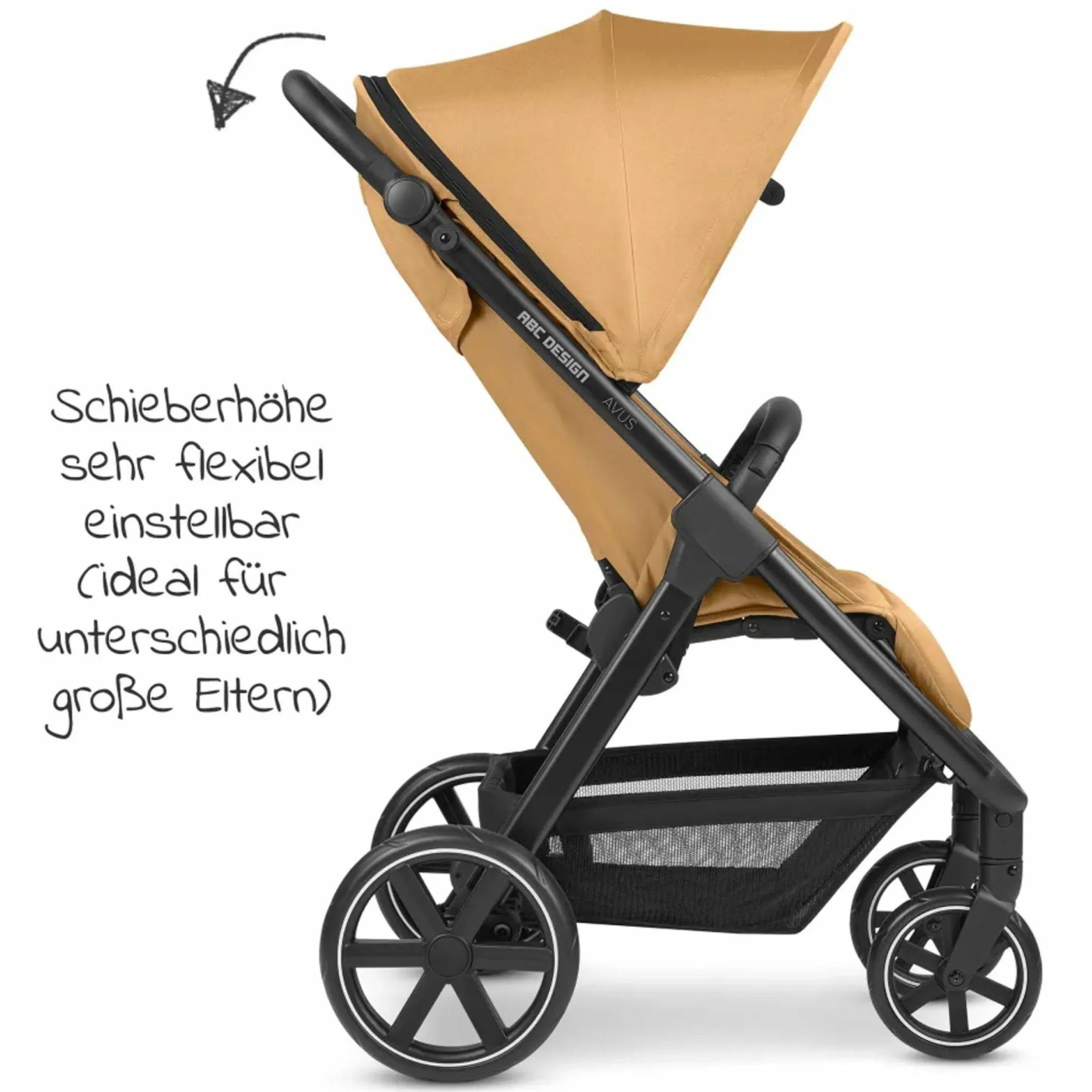 Buggy & Sportwagen Avus inkl. Autositz Pebble Pro mit Einhand-Faltung und höhenverstellbarem Schieber (bis 25 kg belastbar) - Honey