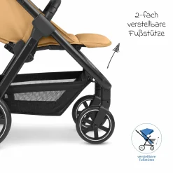 Buggy & Sportwagen Avus inkl. Reboarder Pearl Pro 2 - mit Einhand-Faltung und höhenverstellbarem Schieber (bis 25 kg belastbar) - Honey