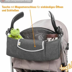 Buggy & Sportwagen Brisk LX bis 22 kg belastbar mit Liegefunktion,Einhand-Faltung inkl. Organizer Hug it!, Insektenschutz & Regenschutz - Laurel - Kollektion 2025