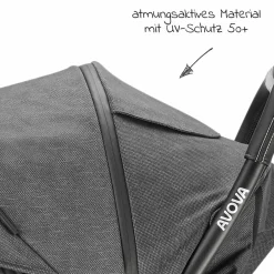Buggy & Sportwagen City Ranger mit Auto-Folding Mechanismus bis 22 kg belastbar & Regen- & Insektenschutz - Dolphin Grey - Kollektion 2025