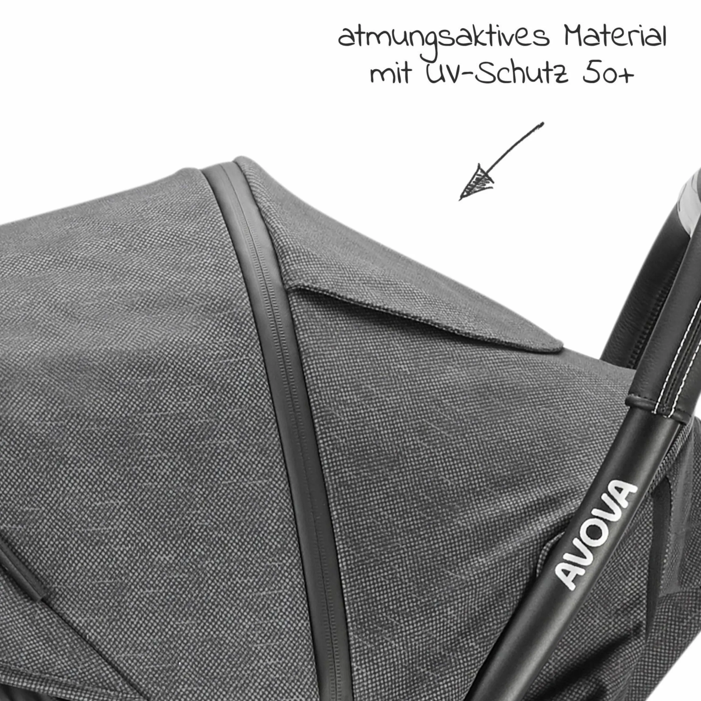 Buggy & Sportwagen City Ranger mit Auto-Folding Mechanismus bis 22 kg belastbar & Regen- & Insektenschutz - Dolphin Grey - Kollektion 2025