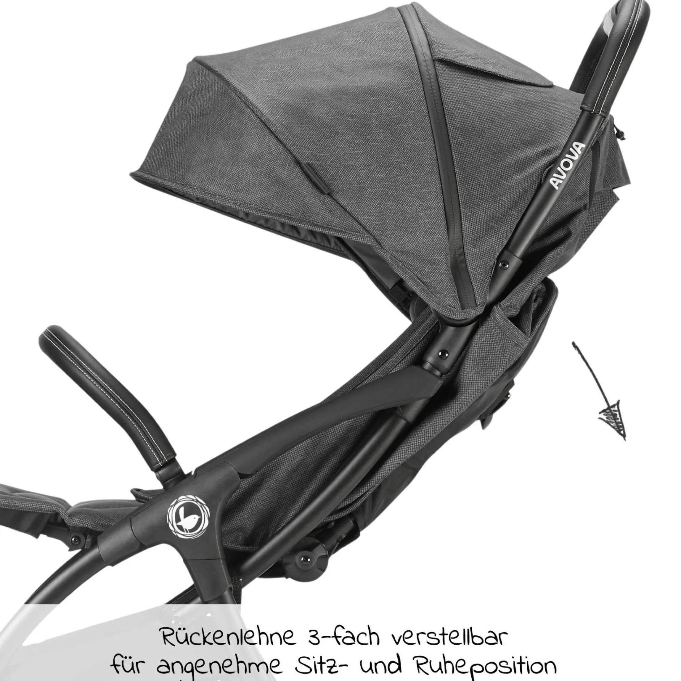 Buggy & Sportwagen City Ranger mit Auto-Folding Mechanismus bis 22 kg belastbar & Regen- & Insektenschutz - Dolphin Grey - Kollektion 2025