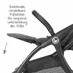 Buggy & Sportwagen City Ranger mit Auto-Folding Mechanismus bis 22 kg belastbar & Regen- & Insektenschutz - Dolphin Grey - Kollektion 2025