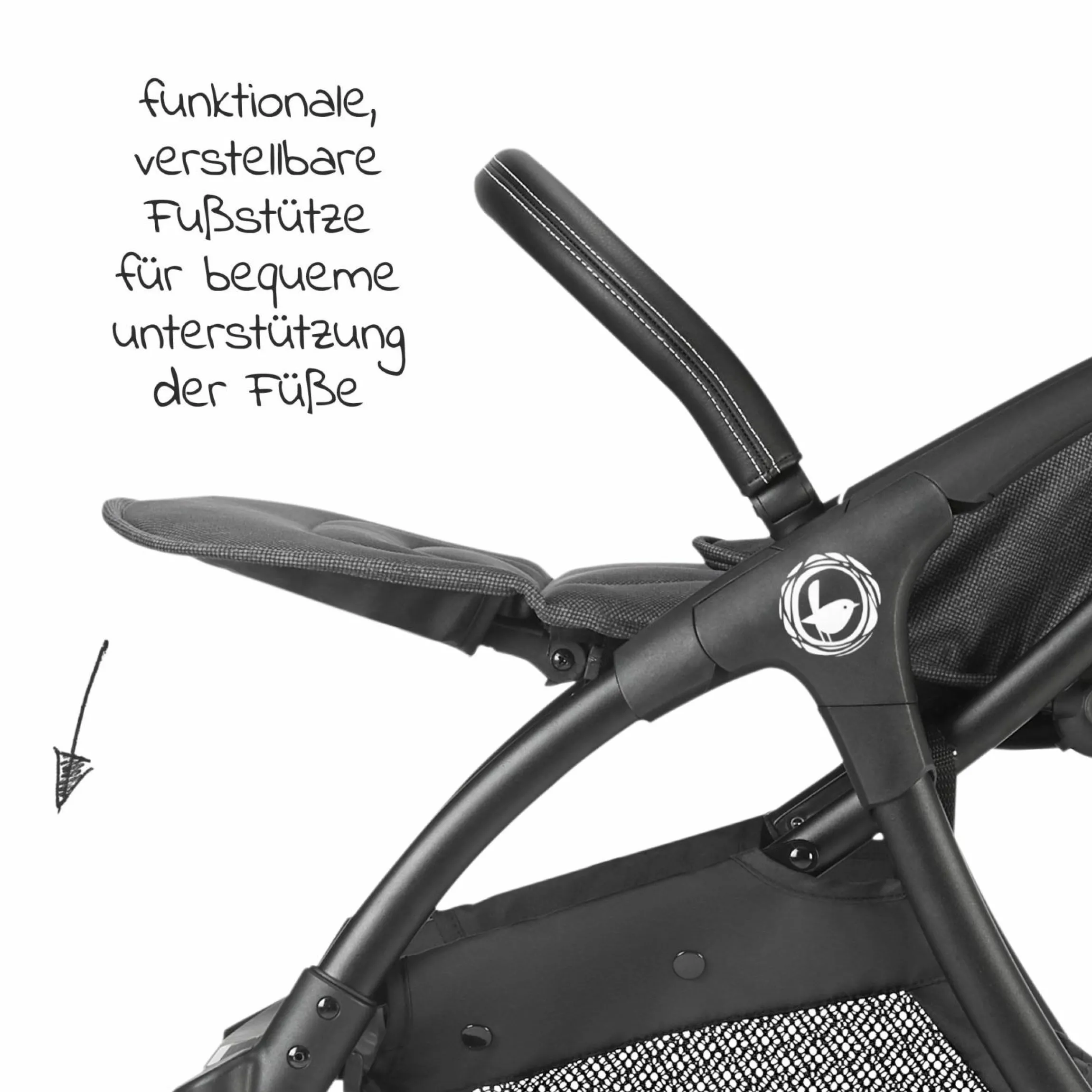 Buggy & Sportwagen City Ranger mit Auto-Folding Mechanismus bis 22 kg belastbar & Regen- & Insektenschutz - Dolphin Grey - Kollektion 2025