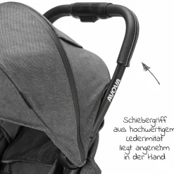 Buggy & Sportwagen City Ranger mit Auto-Folding Mechanismus bis 22 kg belastbar & Regen- & Insektenschutz - Dolphin Grey - Kollektion 2025