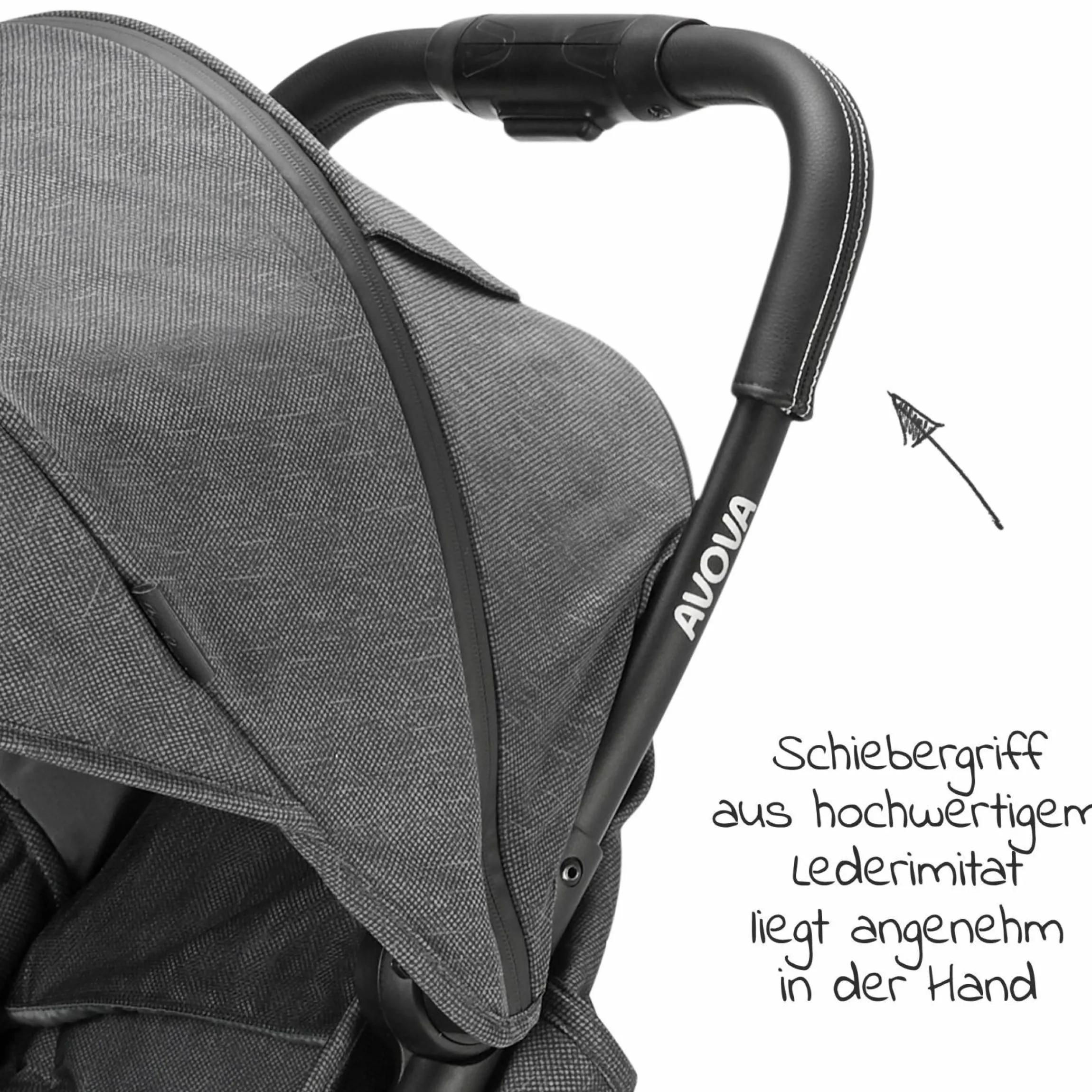 Buggy & Sportwagen City Ranger mit Auto-Folding Mechanismus bis 22 kg belastbar & Regen- & Insektenschutz - Dolphin Grey - Kollektion 2025