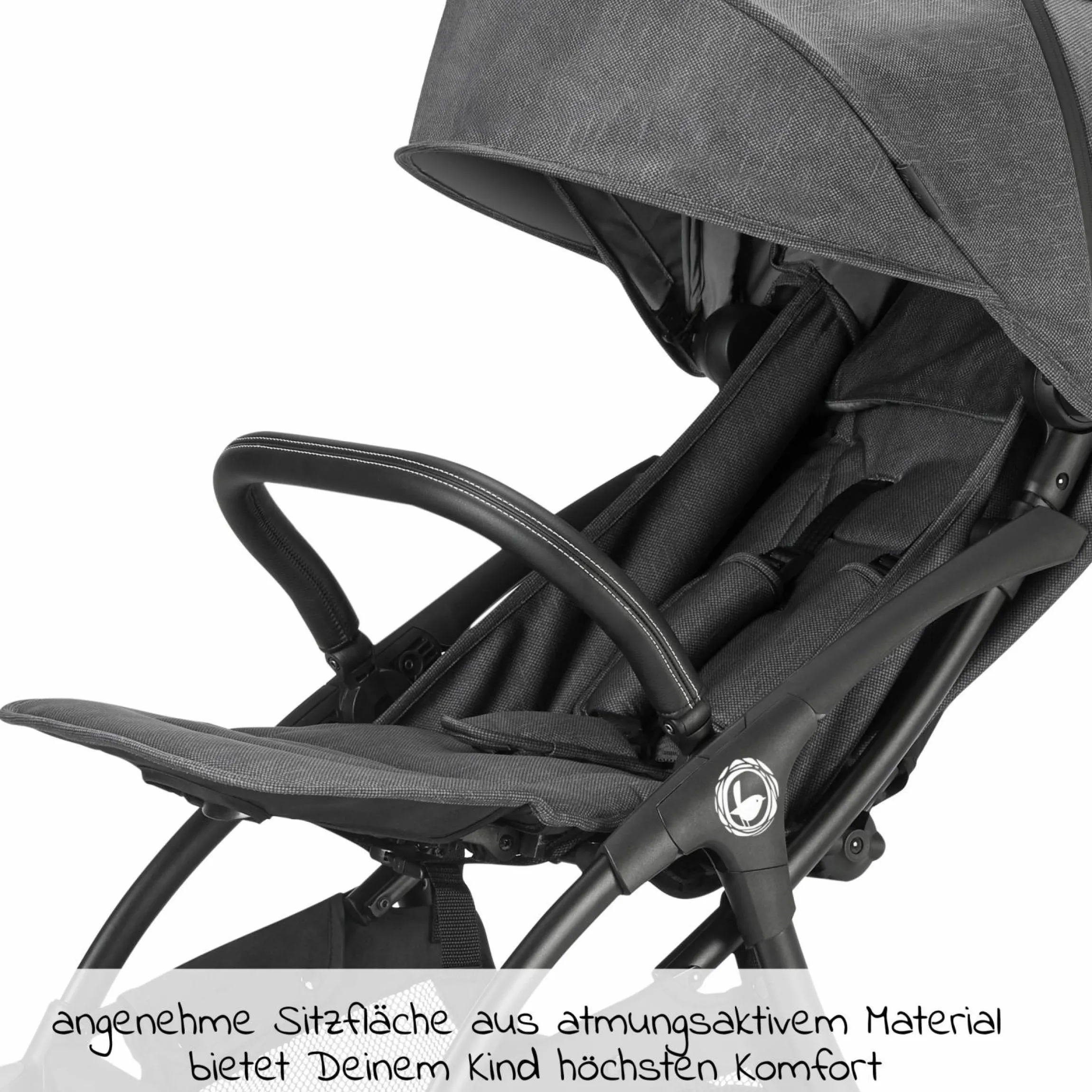 Buggy & Sportwagen City Ranger mit Auto-Folding Mechanismus bis 22 kg belastbar & Regen- & Insektenschutz - Dolphin Grey - Kollektion 2025