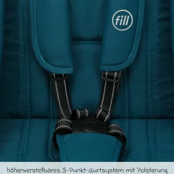 Buggy & Sportwagen Cooper bis 22 kg belastbar mit Liegeposition und Autofold-Mechanismus nur 7,1 kg - Türkis Schwarz