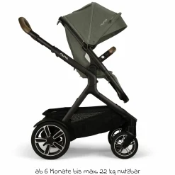 Buggy & Sportwagen DEMI next bis 22 kg mit magnetischem Gurtverschluss, umsetzbarem Allwettersitz, höhenverstellbarem Schieber, integrierter Sichtschutz inkl. Adapter & Regenschutz - Pine - Kollektion 2025