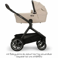 Buggy & Sportwagen DEMI next bis 22 kg mit magnetischem Gurtverschluss, umsetzbarem Allwettersitz, höhenverstellbarem Schieber, integrierter Sichtschutz inkl. Adapter & Regenschutz - Biscotti - Kollektion 2025