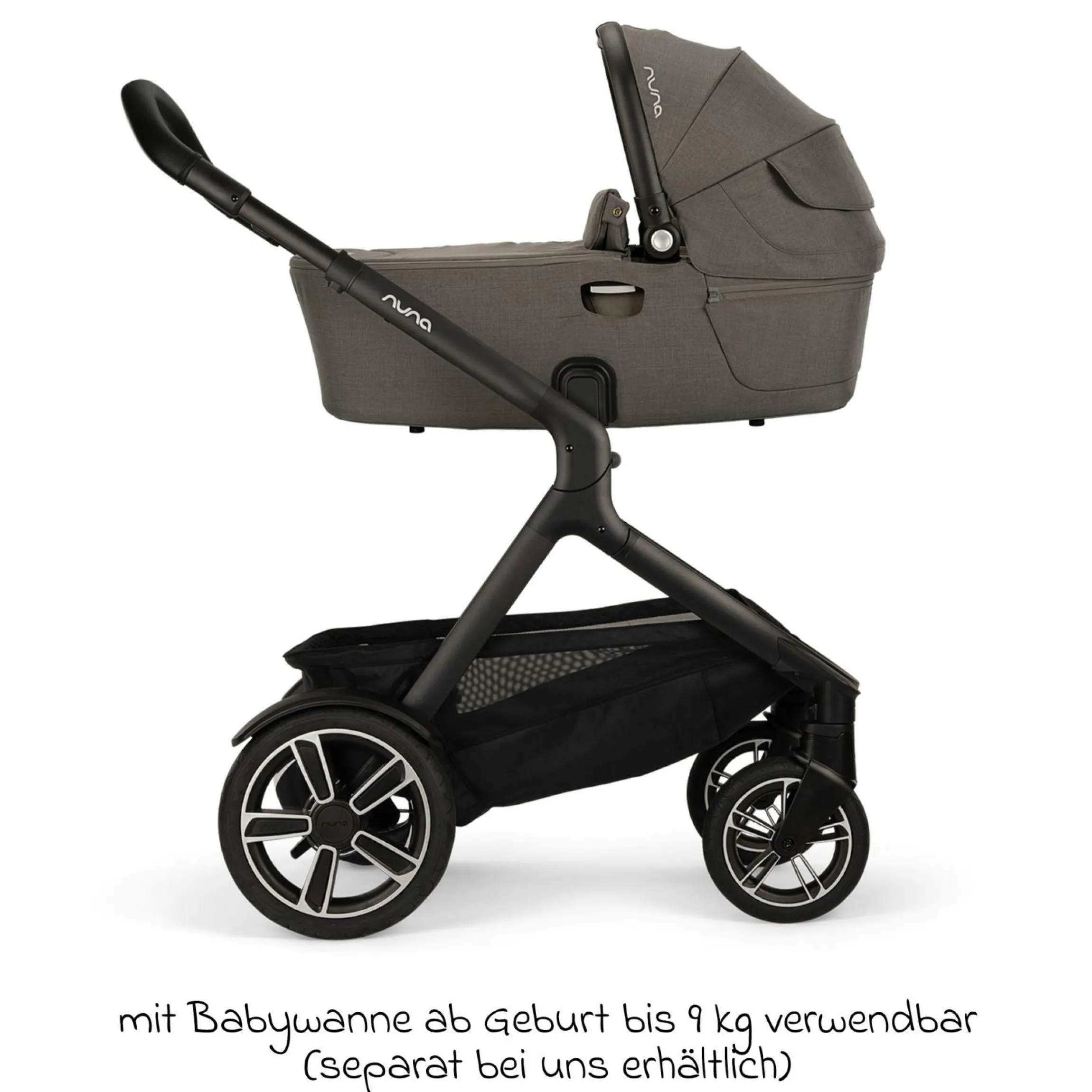 Buggy & Sportwagen DEMI next bis 22 kg mit magnetischem Gurtverschluss, umsetzbarem Allwettersitz, höhenverstellbarem Schieber, integrierter Sichtschutz inkl. Adapter & Regenschutz - Granite - Kollektion 2025