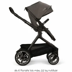 Buggy & Sportwagen DEMI next bis 22 kg mit magnetischem Gurtverschluss, umsetzbarem Allwettersitz, höhenverstellbarem Schieber, integrierter Sichtschutz inkl. Adapter & Regenschutz - Thunder - Kollektion 2025