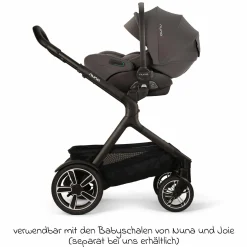 Buggy & Sportwagen DEMI next bis 22 kg mit magnetischem Gurtverschluss, umsetzbarem Allwettersitz, höhenverstellbarem Schieber, integrierter Sichtschutz inkl. Adapter & Regenschutz - Thunder - Kollektion 2025