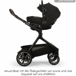 Buggy & Sportwagen DEMI next bis 22 kg mit magnetischem Gurtverschluss, umsetzbarem Allwettersitz, höhenverstellbarem Schieber, integrierter Sichtschutz inkl. Adapter & Regenschutz - Caviar - Kollektion 2025