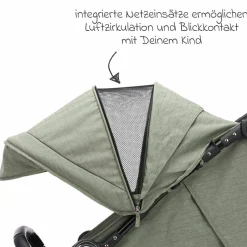 Buggy & Sportwagen Fill Allrounder bis 22 kg belasbar mit verstellbarem Schieber - Grün Melange