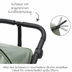 Buggy & Sportwagen Fill Allrounder bis 22 kg belasbar mit verstellbarem Schieber - Grün Melange