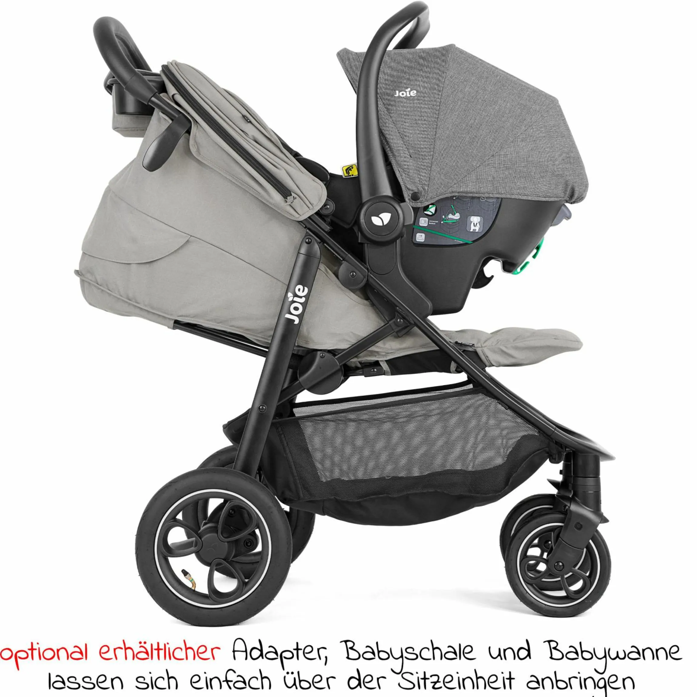 Buggy & Sportwagen Litetrax Pro Air bis 22 kg belastbar mit Luftreifen, Schieber-Ablagefach inkl. Insektenschutz & Regenschutz - Pebble - Kollektion 2025