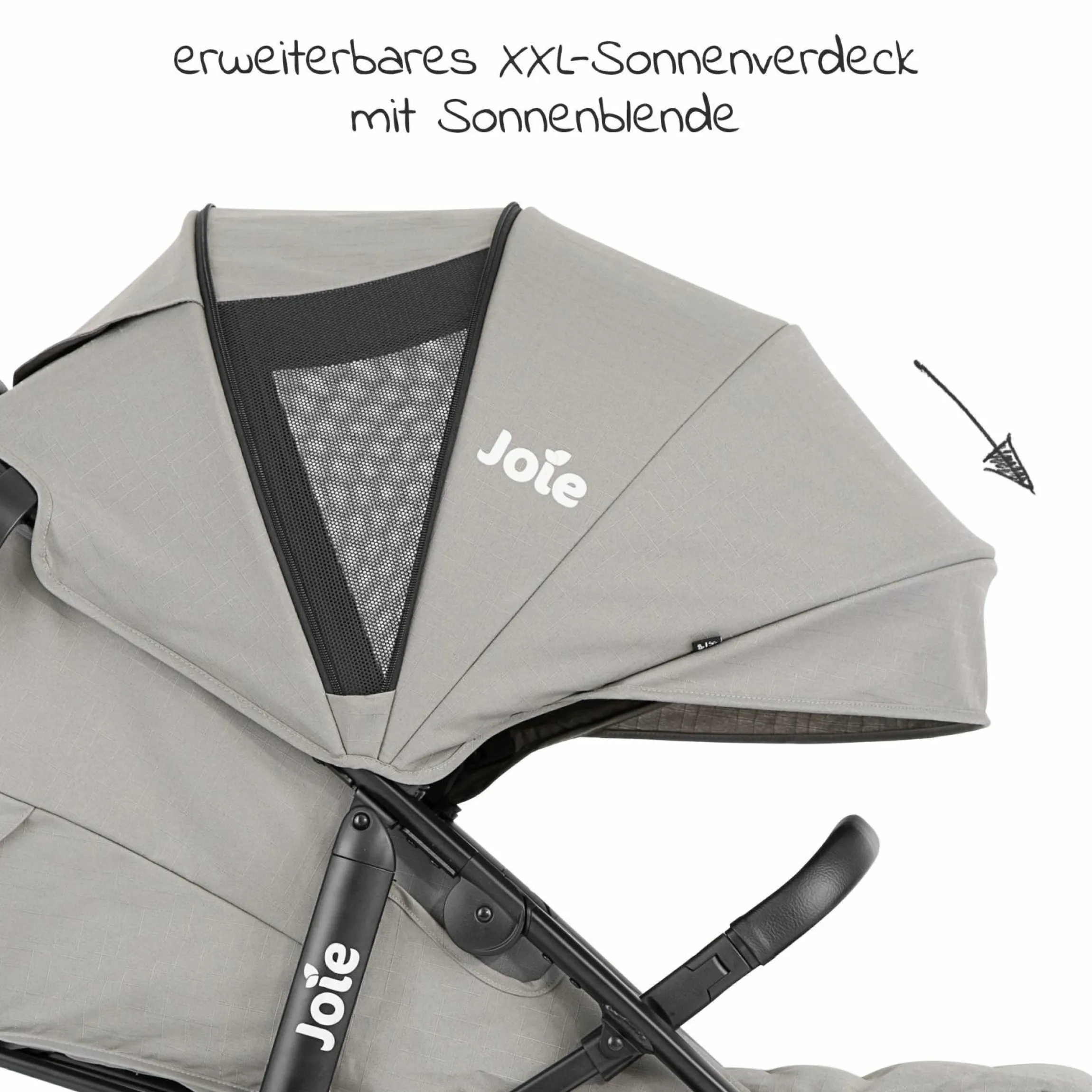 Buggy & Sportwagen Litetrax Pro Air bis 22 kg belastbar mit Luftreifen, Schieber-Ablagefach inkl. Insektenschutz & Regenschutz - Pebble - Kollektion 2025