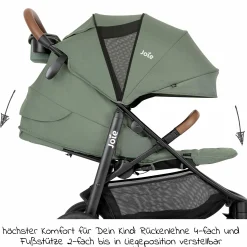 Buggy & Sportwagen Litetrax Pro bis 22 kg belastbar mit Schieber-Ablagefach & Regenschutz - Laurel - Kollektion 2025