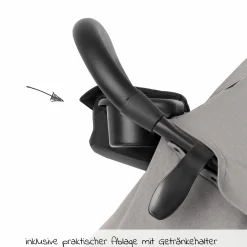 Buggy & Sportwagen Litetrax Pro bis 22 kg belastbar mit Schieber-Ablagefach & Regenschutz - Pebble - Kollektion 2025