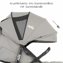 Buggy & Sportwagen Litetrax Pro Air bis 22 kg belastbar mit Luftreifen, Schieber-Ablagefach & Regenschutz - Pebble - Kollektion 2025