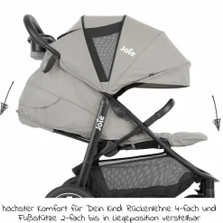 Buggy & Sportwagen Litetrax Pro Air bis 22 kg belastbar mit Luftreifen, Schieber-Ablagefach & Regenschutz - Pebble - Kollektion 2025