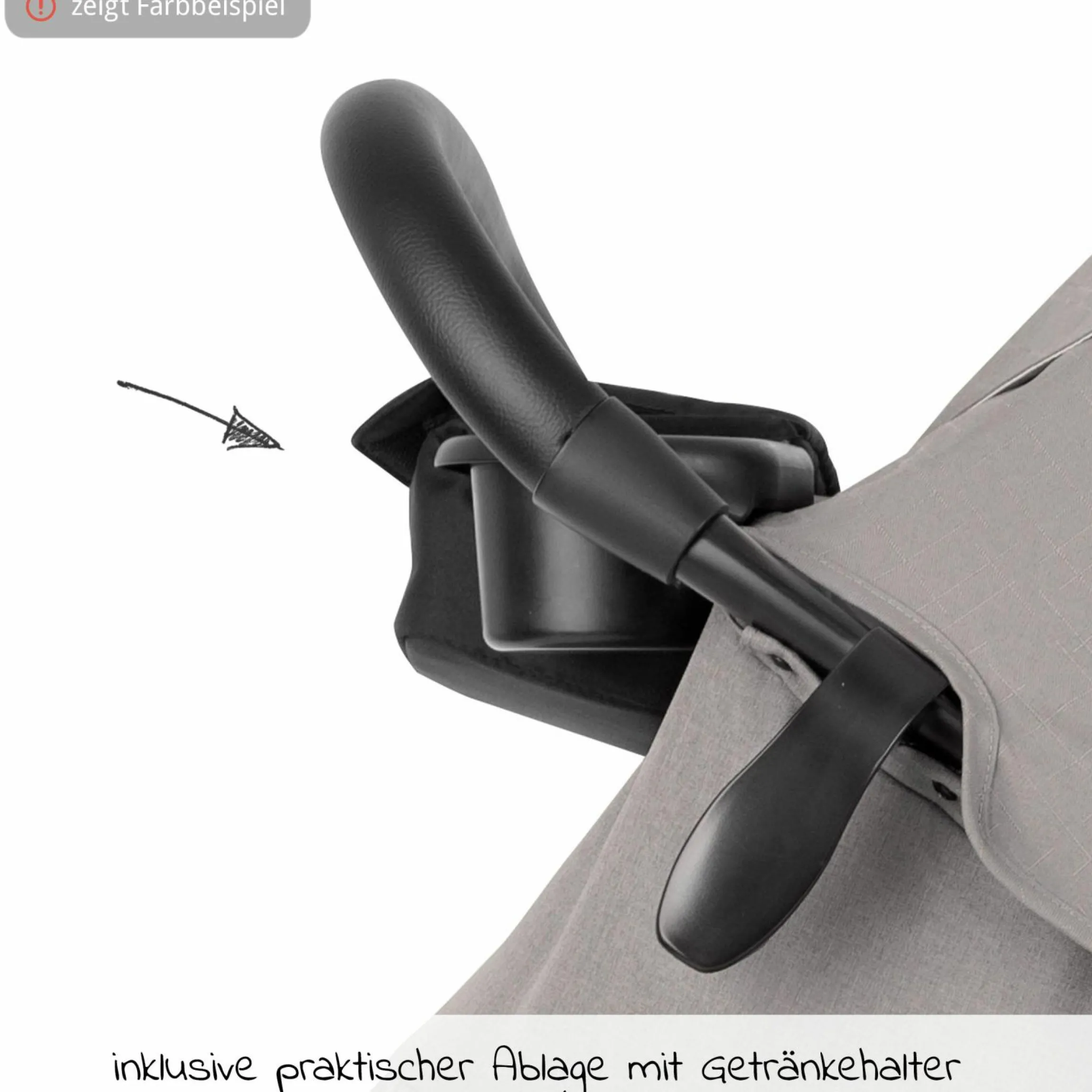 Buggy & Sportwagen Litetrax bis 22 kg belastbar mit Schieber-Ablagefach inkl. Insektenschutz & Regenschutz - Pebble - Kollektion 2025