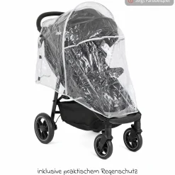 Buggy & Sportwagen Litetrax inkl. Fußsack - bis 22 kg belastbar mit Schieber-Ablagefach & Regenschutz - Pebble - Kollektion 2025